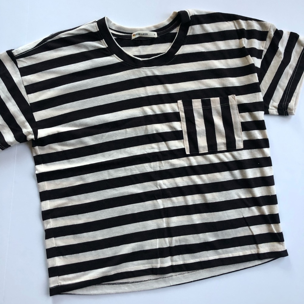 Marine Layer cropped stripe tee